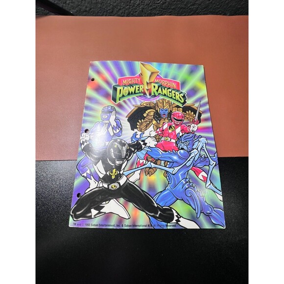 Vintage 1993 Saban Mighty Morphin Power Rangers School Folder 3 Hole Rare - Picture 1 of 7